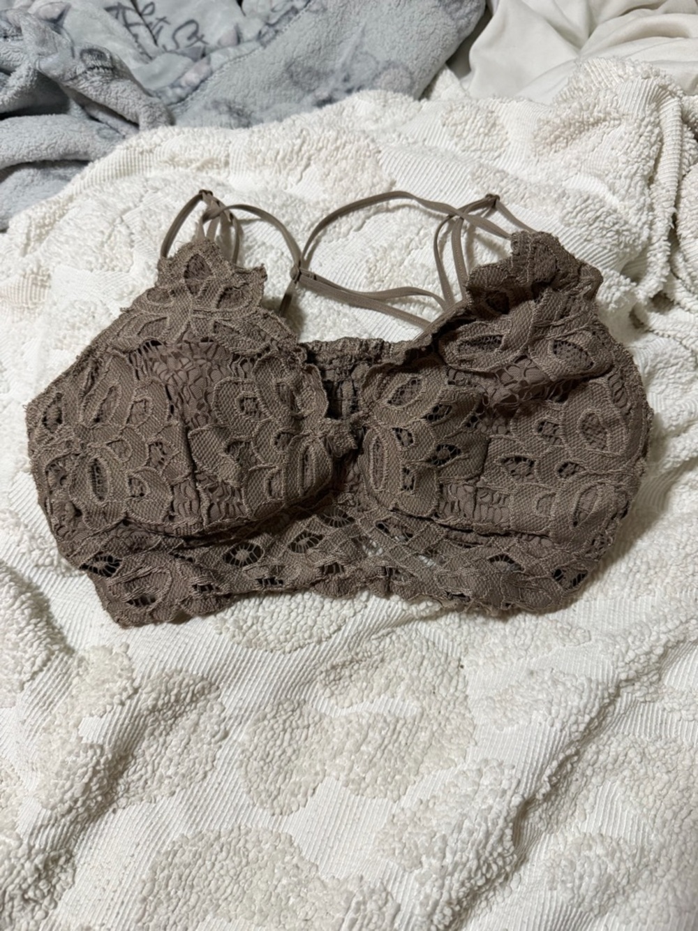 Lace Bralette in Taupe